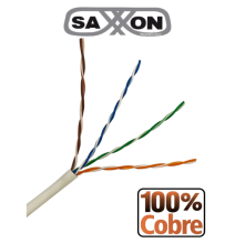 SAXXON OUTP6COP305BC - Bobina de cable UTP Cat6 100% cobre  305 metros  bobinado REEL