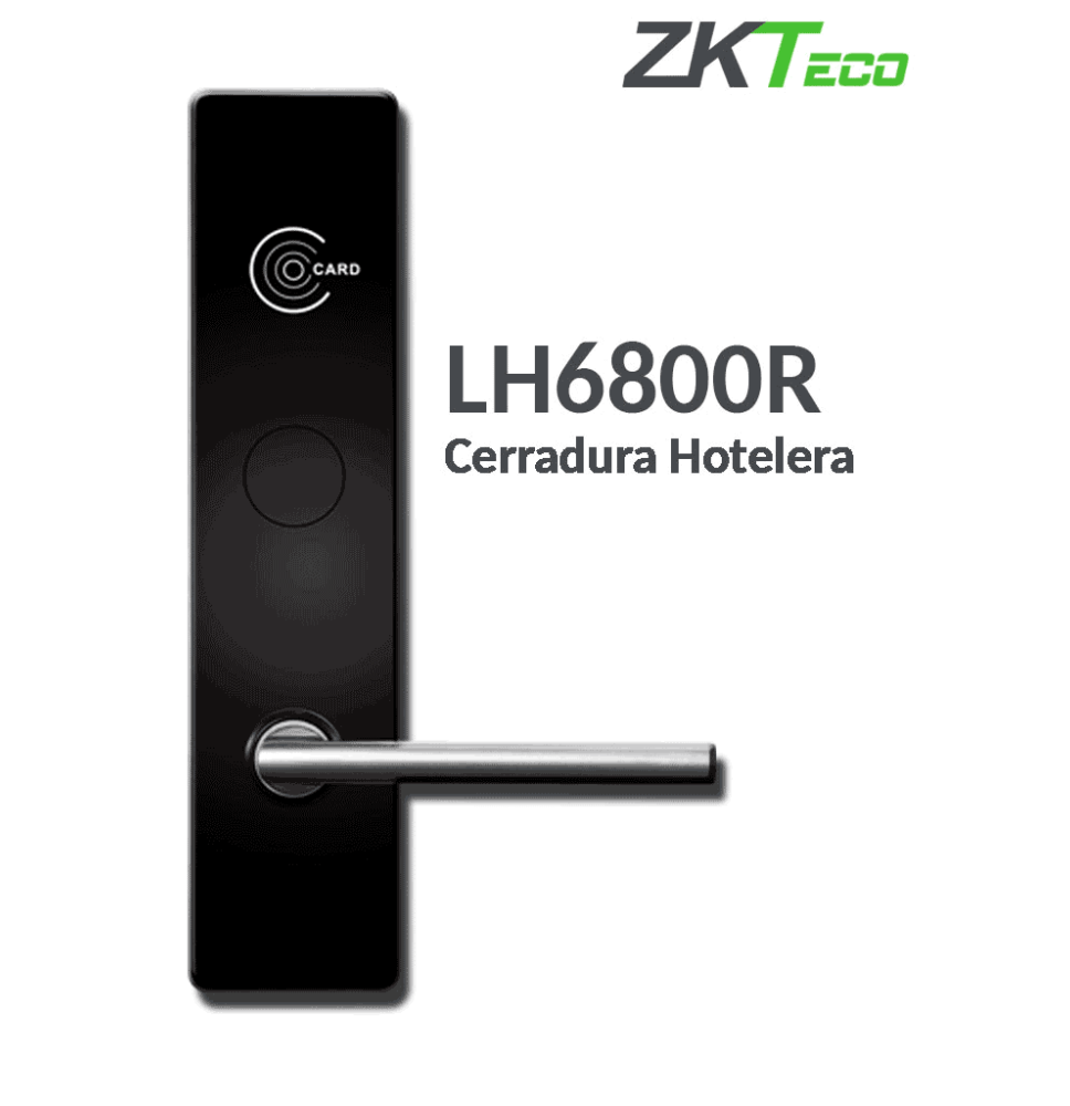 ZKTECO LH6800R- Cerradura derecha para hotel / MIFARE 13.56 Mhz / 35 a 45 mm grosor d