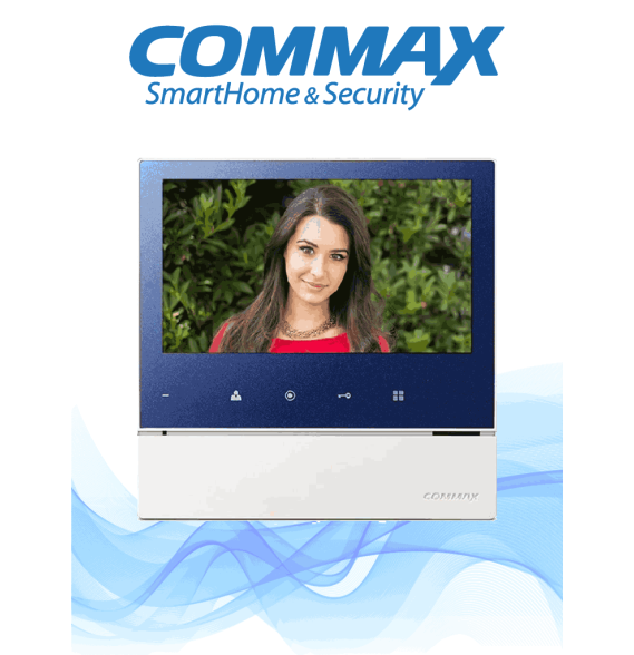 COMMAX CDV70H2 - Monitor azul y blanco manos libres de 7 pulgadas para videoportero