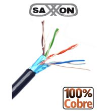 SAXXON OFTPCAT5ECOPE305N - Bobina de Cable FTP Cat5e 100% Cobre/ 305 Metros/ Blindado