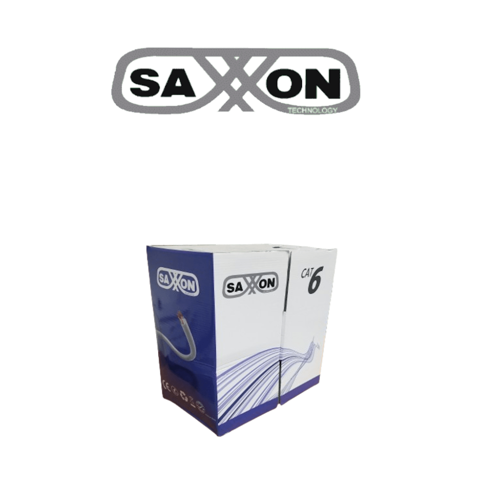 SAXXON SX- XL600CPRA - Bobina de Cable UTP CAT 6 / 100% Cobre / 305 Metros / Cubierta