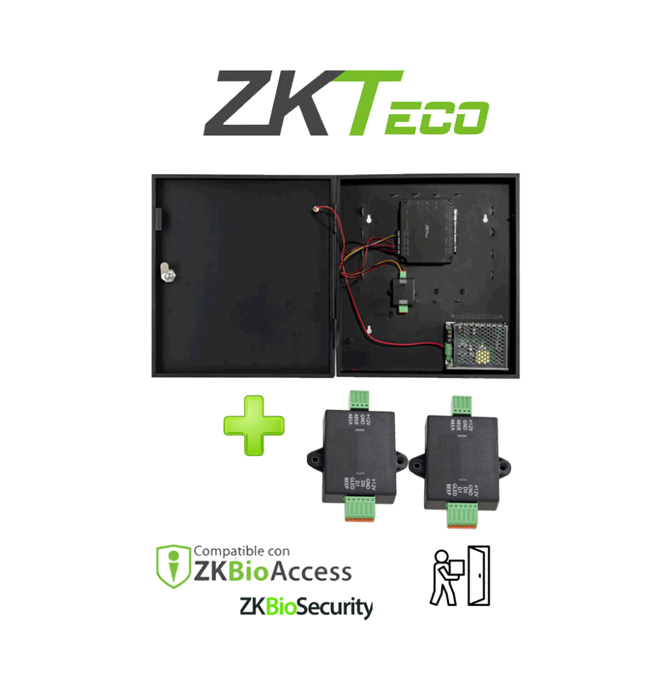 ZKTECO C2260WRPack -  Panel de Control de Acceso de solo Tarjeta para 2 Puertas con C