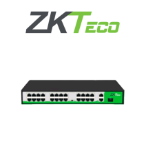 ZKTECO PE242300C - Switch de 24 Puertos Fast Ethernet PoE AF - AT / 2 Puertos RJ45 10