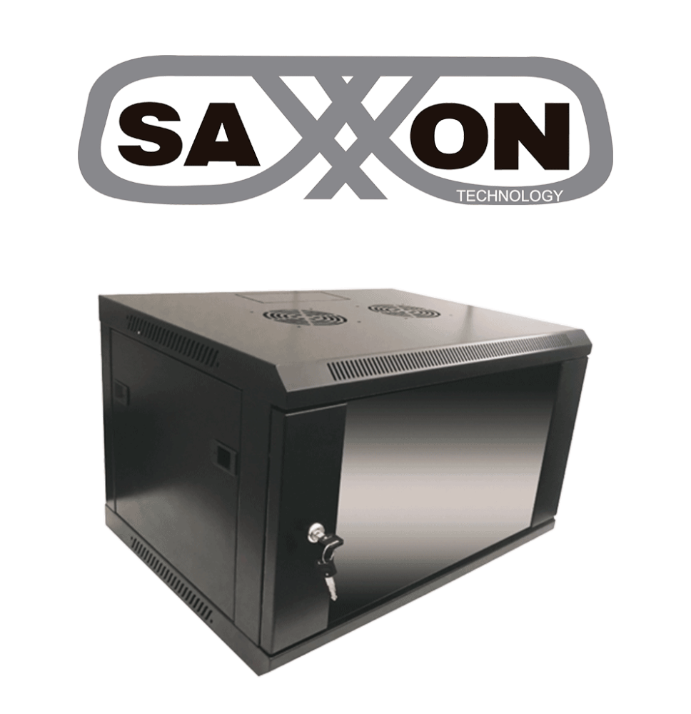 SAXXON SE540601 - Gabinete de pared de 6 UR  fijo  capacidad de carga de 60 Kg. dimen