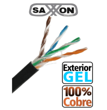 SAXXON OUTPCAT5EGCOPEXT - Bobina de Cable UTP Cat5e 100% Cobre con Gel/ 305 Metros/ U