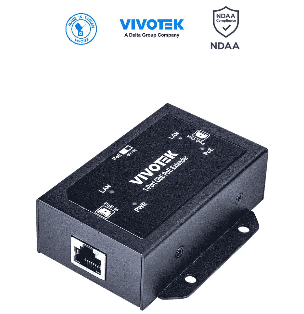 VIVOTEK AP-GXC-0100 - Extensor PoE de 1 puerto Gigabit Ethernet para interior  con ha