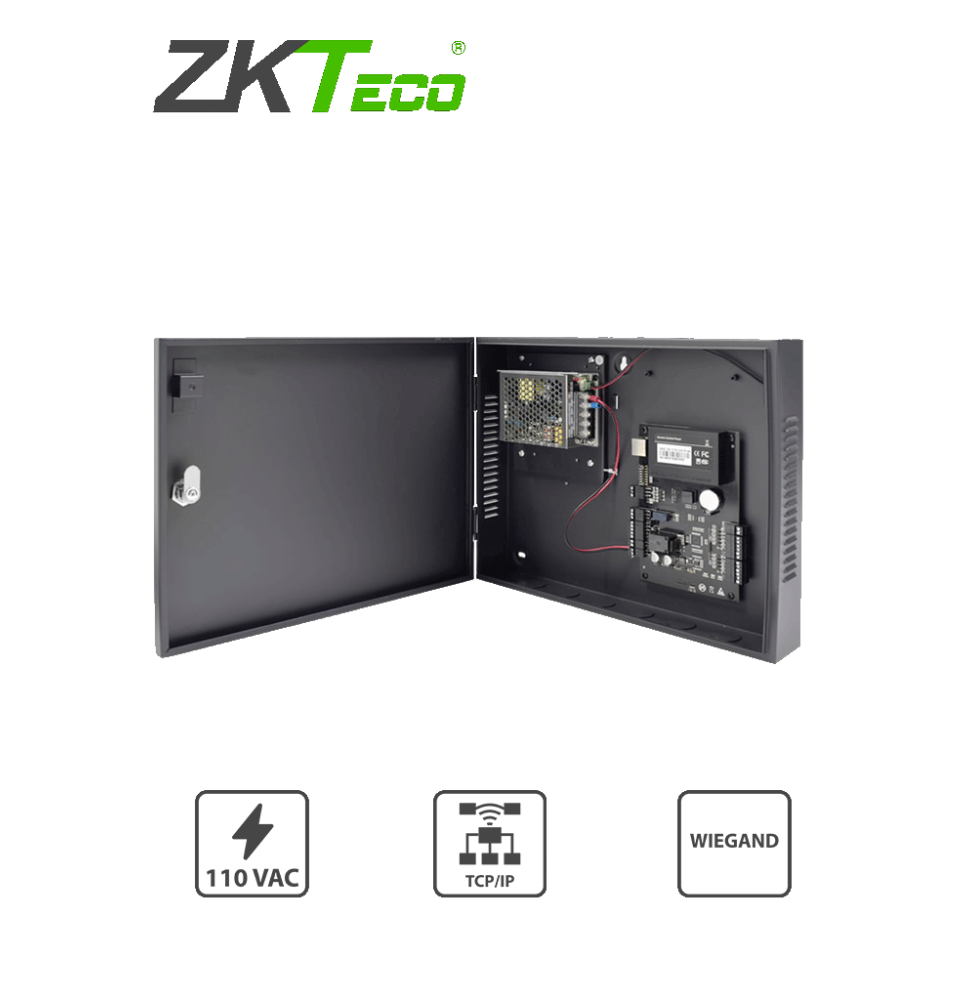 ZKTECO C3100B - Control de Acceso Profesional para 1 Puerta / Gabinete y Fuente / Sin