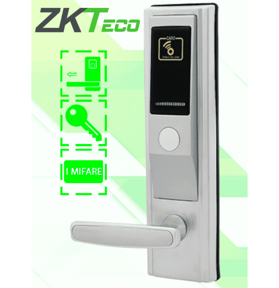 ZKTECO LH3600L - Cerradura Izquierda para Hotel con Tecnología Mifare 13.56 MHz  Comp