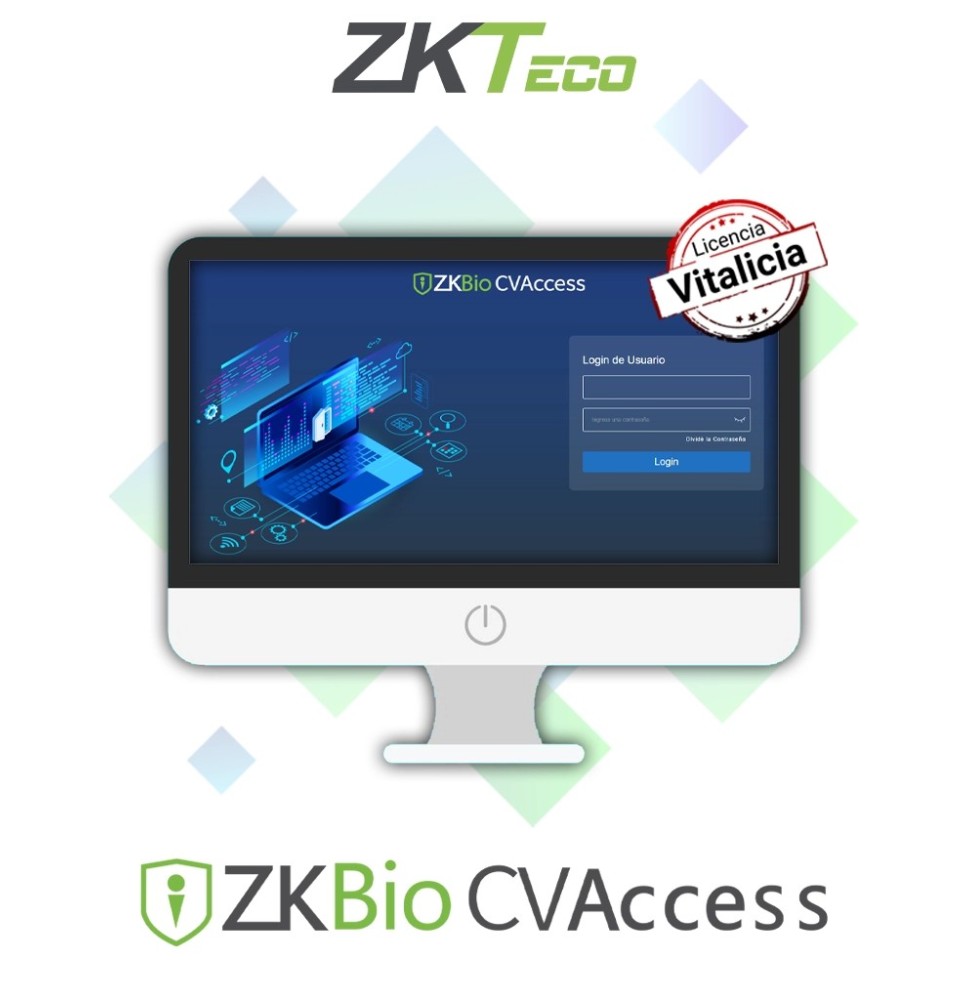 ZKTeco ZKCVAFREE - Licencia Gratuita del Software BioCVAccess para 15 Puertas  6 Punt