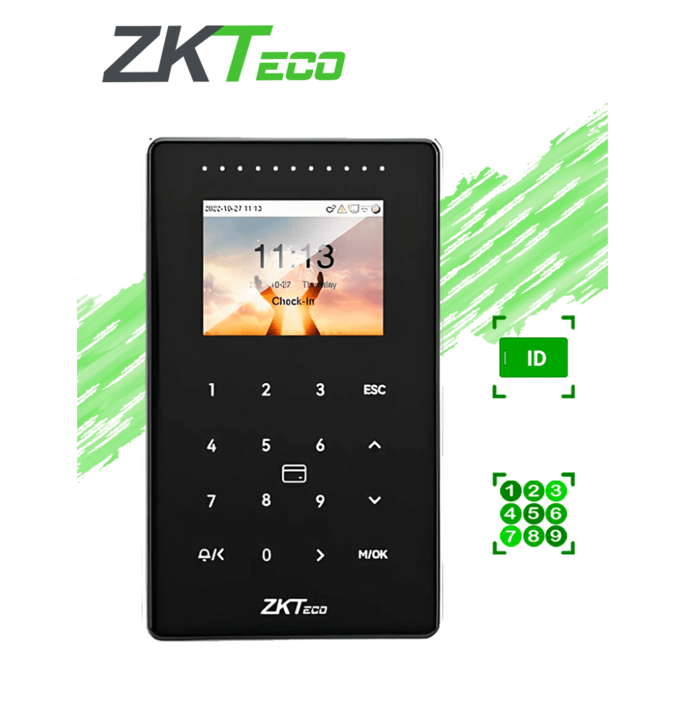 ZKTECO SC800 - Control de Acceso Pantalla 2.4 Táctil / Lector tarjetas ID 125 KHZ / 5