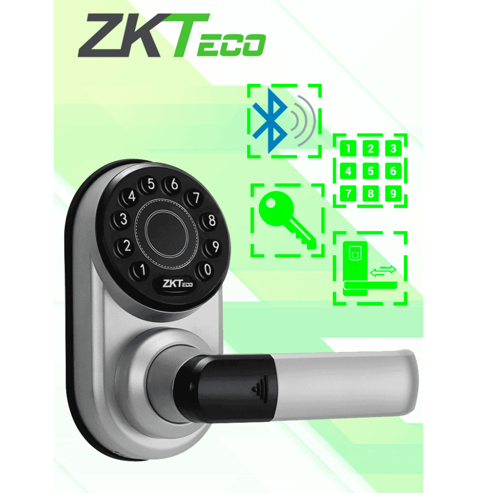 ZKTECO ML200 -  Cerradura inteligente con teclado/ Bluetooth / 100 Usuarios / Compati