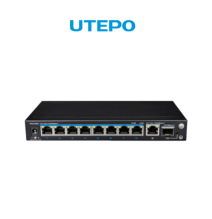 UTEPO UTP3GSW0802TSP120 - Switch PoE de 10 puertos: 8 PoE 10/100/1000 Mbps  1 RJ-45 1