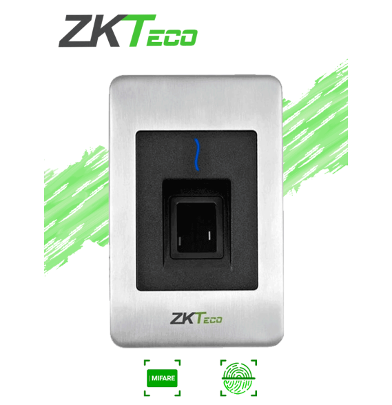 ZKTECO FR1500SMF - Lector Esclavo De Huella BIO ID Tarjetas Mifare  13.56 Mhz / IP65