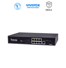 VIVOTEK AW-FGT-100D-120 - Switch PoE no administrable con 8 puertos PoE FE RJ45  2 pu