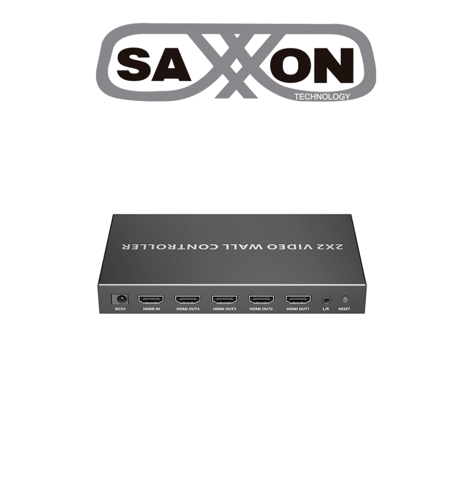 SAXXON LKV104VW- Controlador de Videowall de 2 x 2/ Resolución 1080p a 60 Hz/ Distrib