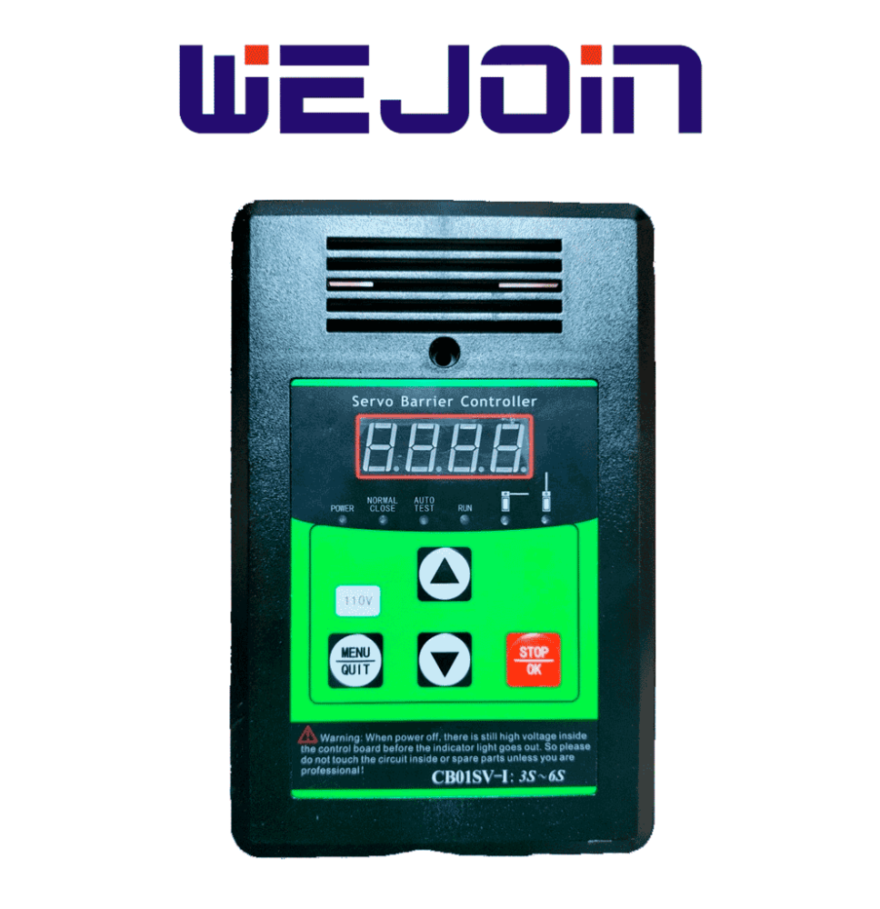 WEJOIN WJBCP05 - Panel de Control para Barrera Vehicular con Servo Motor de 3 a 6 Seg