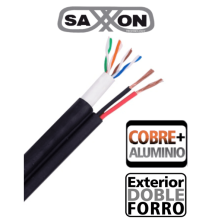 SAXXON OUTP5ECCAEXT2E - Bobina de Cable UTP Cat5e Siames/ 305 Metros/ Uso Exterior/ C