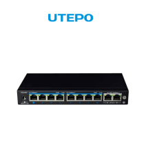 UTEPO UTP3SW08TP120A1 - Switch PoE de 10 puertos: 8 PoE 10/100 Mbps  2 puertos uplink