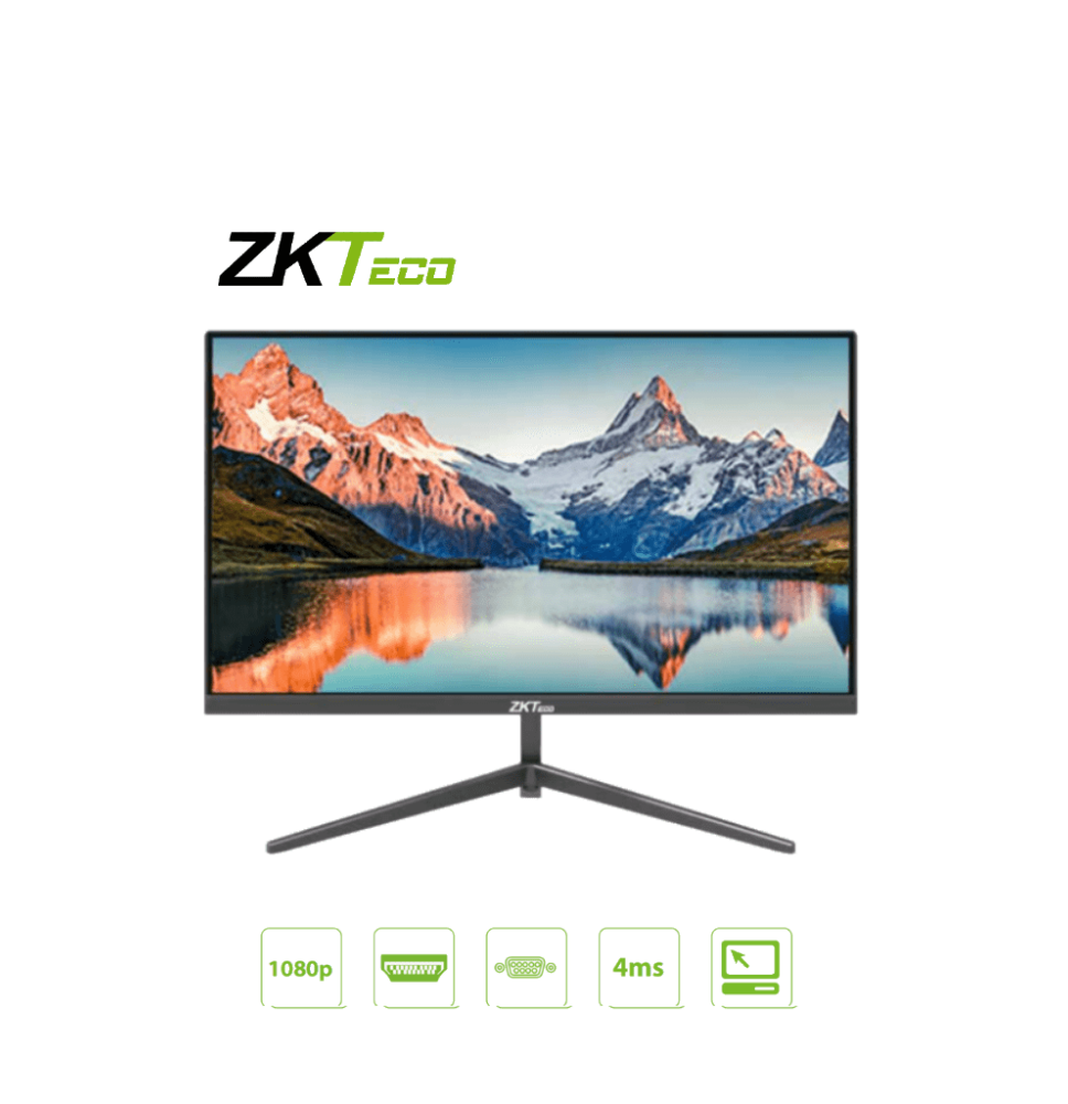 ZKTECO ZD222KA - Monitor LED Full HD de 22 pulgadas / Resolución 1920 x 1080 / Retroi