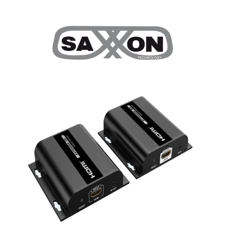 SAXXON LKV38340- Kit extensor HDMI sobre IP/ Resolucion 1080p/ Cat 5e/ 6/ hasta 120 m