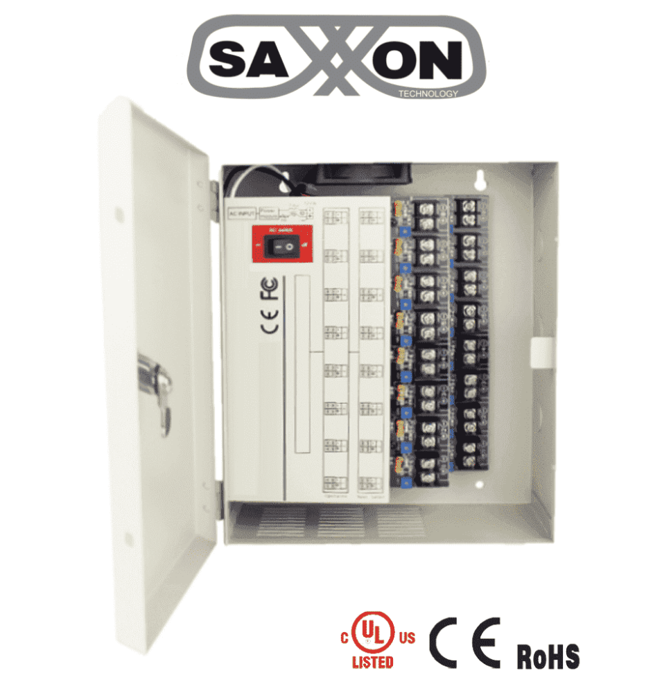 SAXXON PSU1220D16H- Fuente de Poder Profesional de 11 a 15 vcd/ 20 Amperes/ Para 16 C