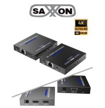 SAXXON LKV565P- Kit extensor HDMI de 2 Puertos/ Hasta 70 metros Con Cable CAT6/ 6A/ 7