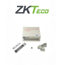 ZKTECO LM200YPAK - Contrachapa magnética de 200 kg o 440 lb  incluye soporte de insta