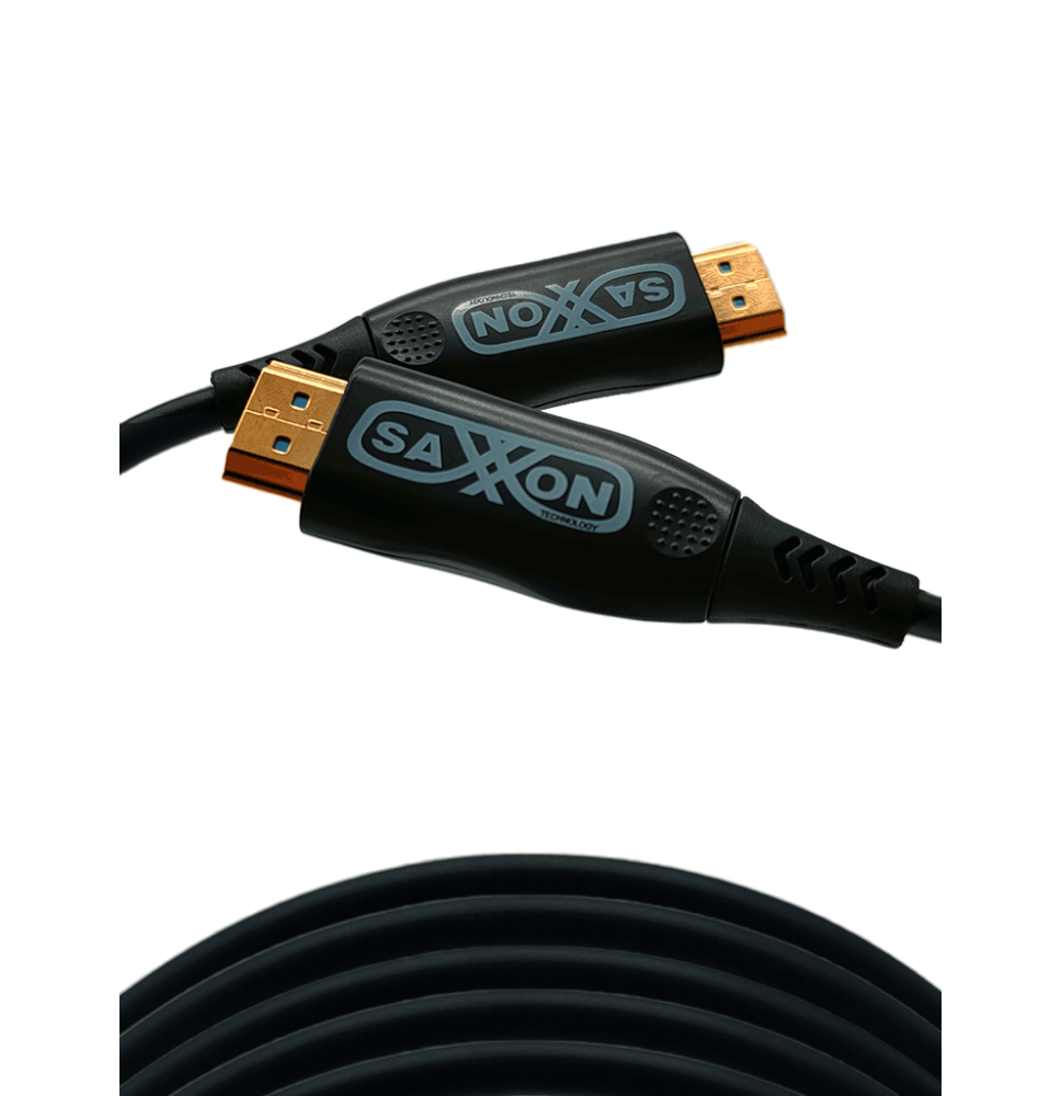 SAXXON SX50HDF047 - Cable HDMI de 50 Metros por Fibra Óptica 4K@60Hz / Fibra 4 hilos