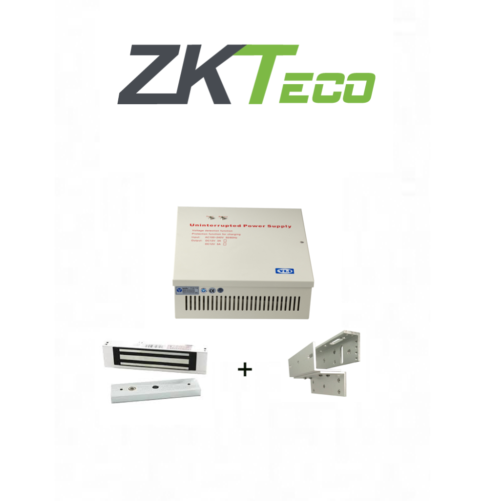 ZKTECO LM120YPAK - Paquete de contrachapa magnética de 120 kg o 264 lb  incluye sopor