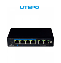 UTEPO UTP3GSW04TP60 - Switch Gigabit PoE no administrable con 4 puertos PoE Gigabit