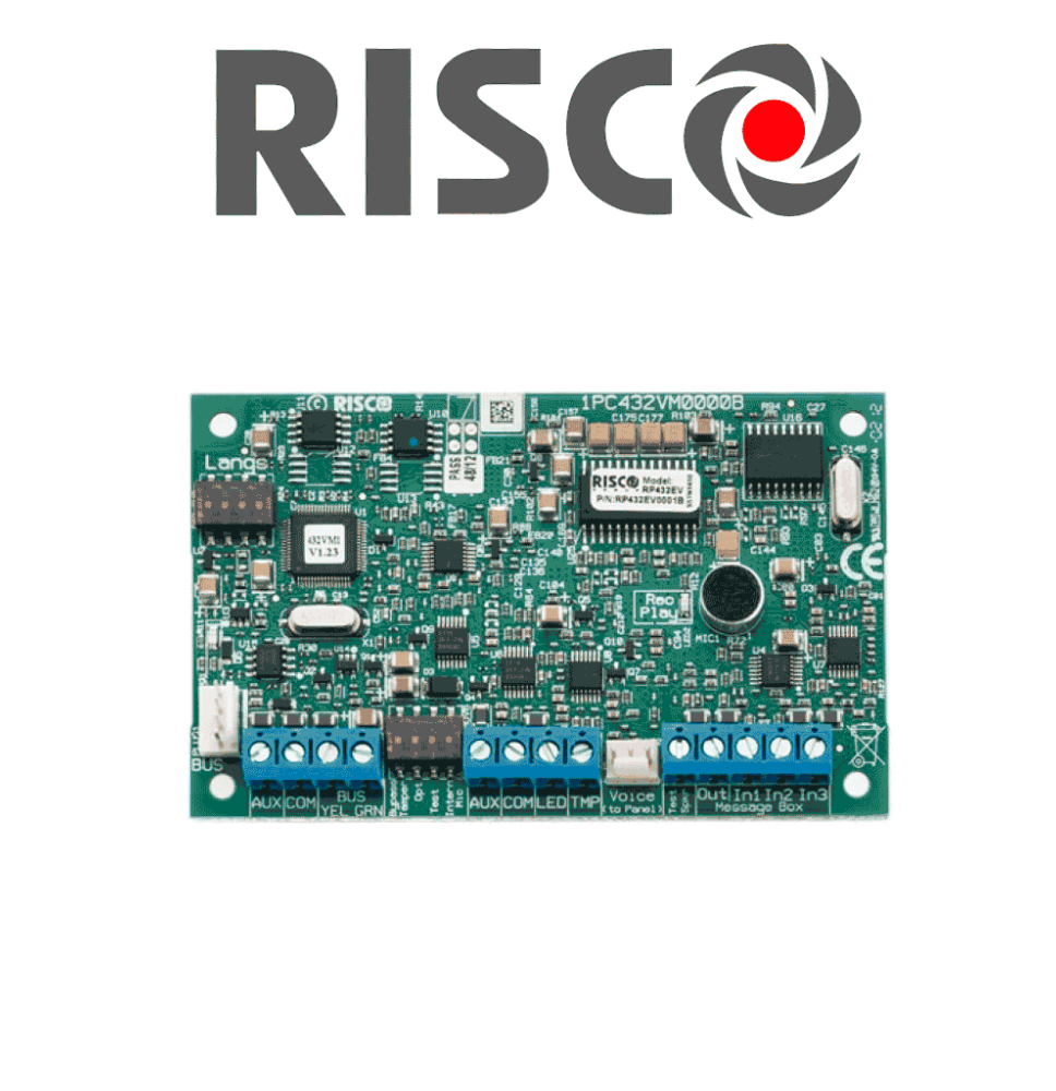 RISCO RP432EV - Modulo de voz / MULTILENGUAJE / DECODIFICADOR  DTMF / EMULADOR De tec