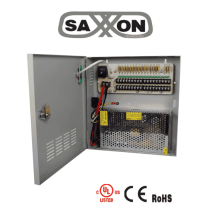 SAXXON PSU1220D18 - Fuente de 12 vcd/ 20 Amperes/ Para 18 Camaras/ 1.1 Amper por Cana