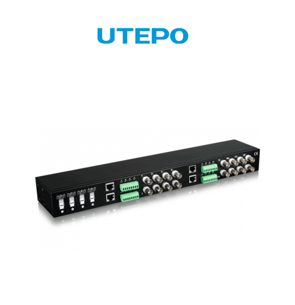 UTEPO UTP116PHD - Transceptor pasivo de 16 canales  soporta resolución hasta 4K a 150