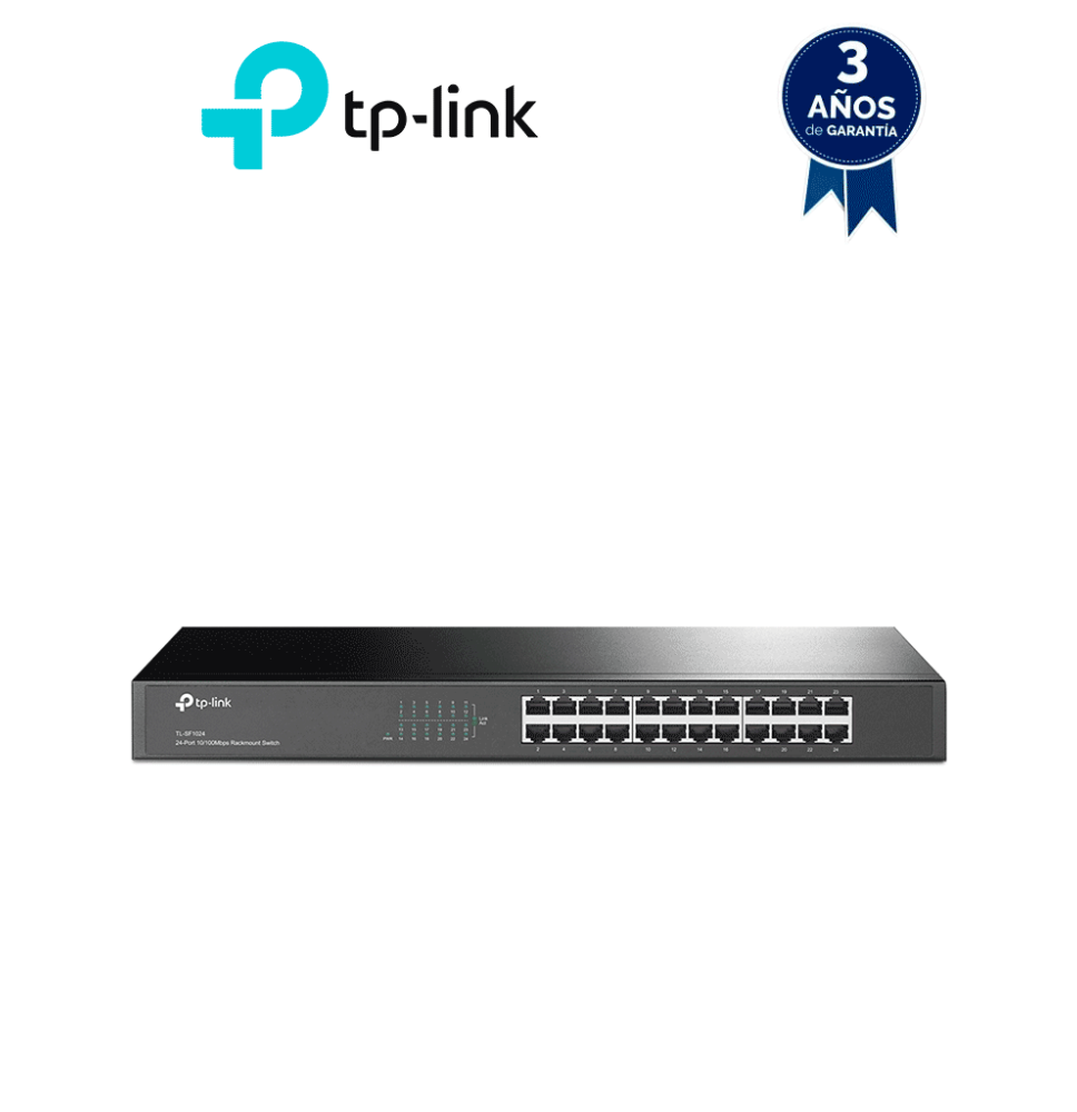 TP-LINK TL-SF1024 - Switch no administrable de 24 puertos 10/100 Mbps para montaje en