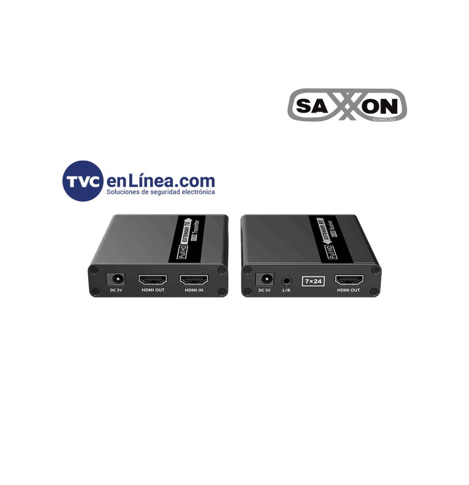 SAXXON LKV223 - Kit extensor de video HDMI/ Resolucion 1080P/ 60 Hz/ Hasta 70 metros