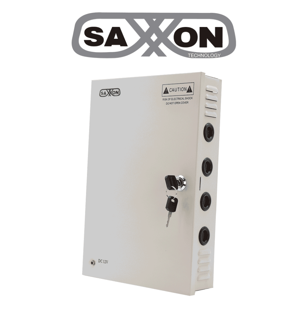 SAXXON SX20A18CH - Fuente de Poder Profesional 12 VCD / 20 Amperes / 18 Canales / 1.1