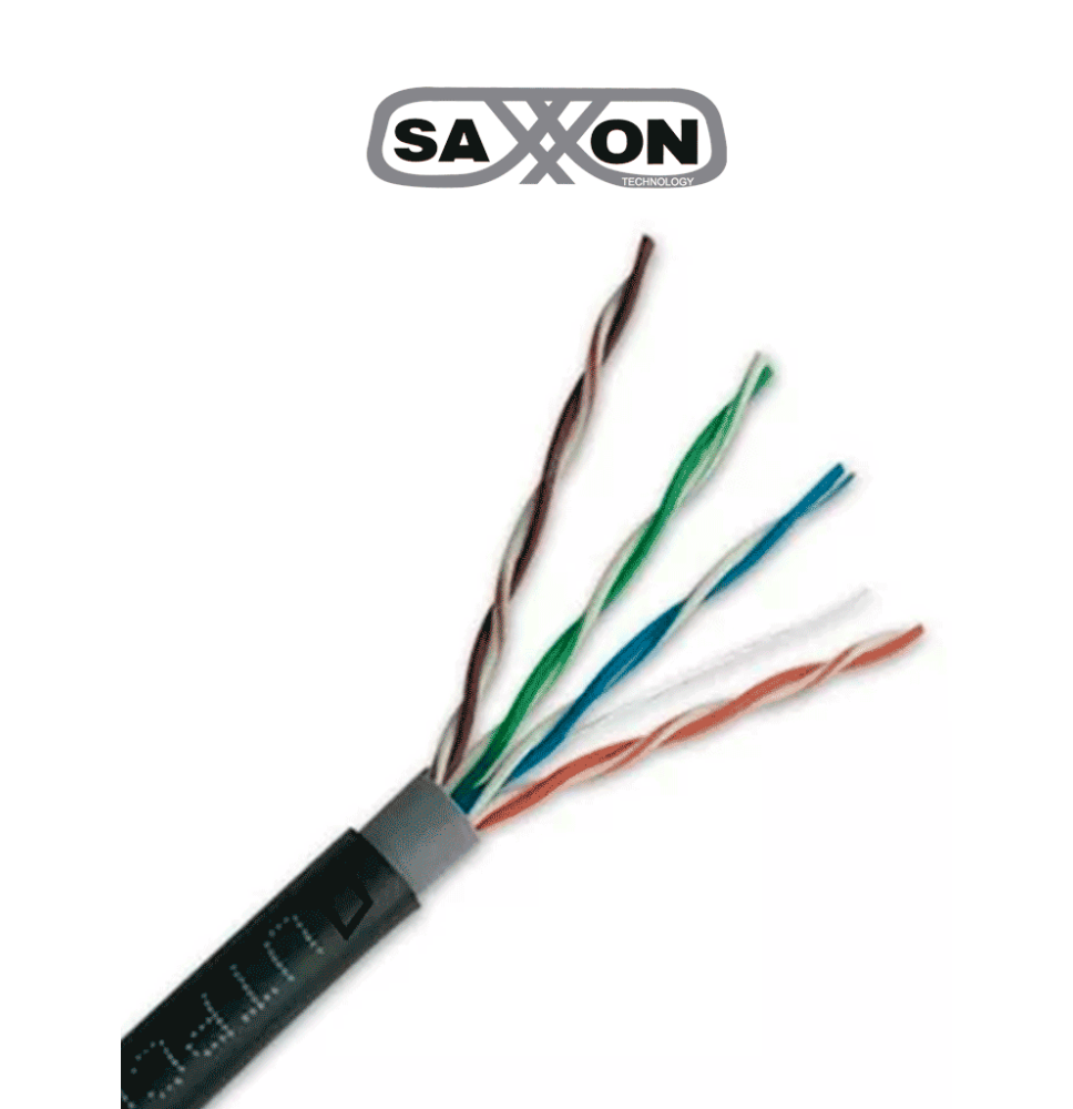 SAXXON OUTPCAT5ECOPEXT100 - Bobina de 100 Metros de Cable UTP Cat5e 100% Cobre/ Exter