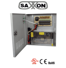 SAXXON PSU1220-D9 - Fuente de Poder de 12 vcd/ 20 Amperes/ Para 9 Camaras/ 2.2 Ampere
