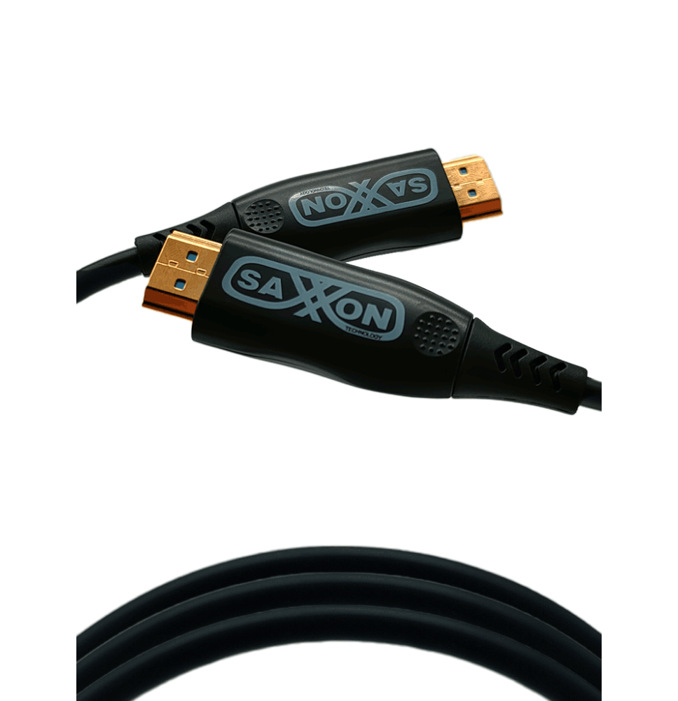 SAXXON SX30HDF047 - Cable HDMI de 30 Metros por Fibra Óptica 4K@60Hz / Fibra 4 hilos