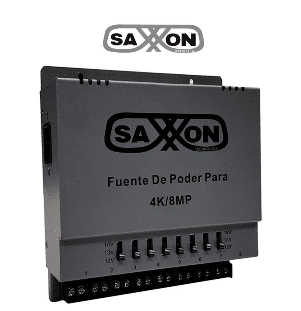 SAXXON ENERGIA PSU1208A-4K - Fuente de poder Regulable Metálica/ Conexión de Hasta 8