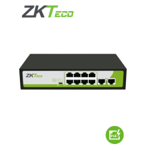 ZKTECO PE082120C- Switch de 8 Puertos Fast Ethernet PoE AF - AT / 2 Puertos RJ45 10/1