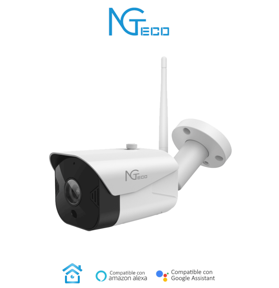 NGTECO NGC401 - Cámara Bullet WiFi / 1080P / Distancia IR 15 metros / Almacenamiento