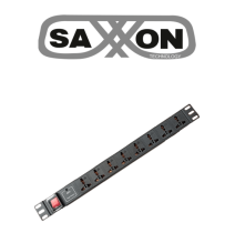 SAXXON SXPDU8P16A- Barra PDU con 8 Contactos Individuales / 16A / 1UR / Protección co