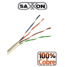 SAXXON OUTP5ECOP100BC - Bobina de Cable UTP Cat5e 100% Cobre/ 100 Metros/ Color Blanc