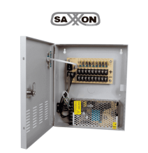 SAXXON PSU1210D9 - Fuente de Poder de 12 vcd/ 10 Amperes/ Para 9 Camaras/ 1.1 Amper p