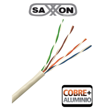 SAXXON OUTP5ECCA305BC - Bobina de Cable UTP Cat5e/ 305 Metros/ CCA/ Color Blanco/ Uso