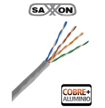 SAXXON OUTP5ECCA305G - Bobina de Cable UTP Cat5e/ 305 Metros/ CCA/ Color Gris/ Uso In