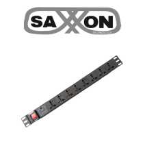 SAXXON SXPDU8P10A - Barra PDU con 8 Contactos Individuales / 10A / 1UR / Protección c