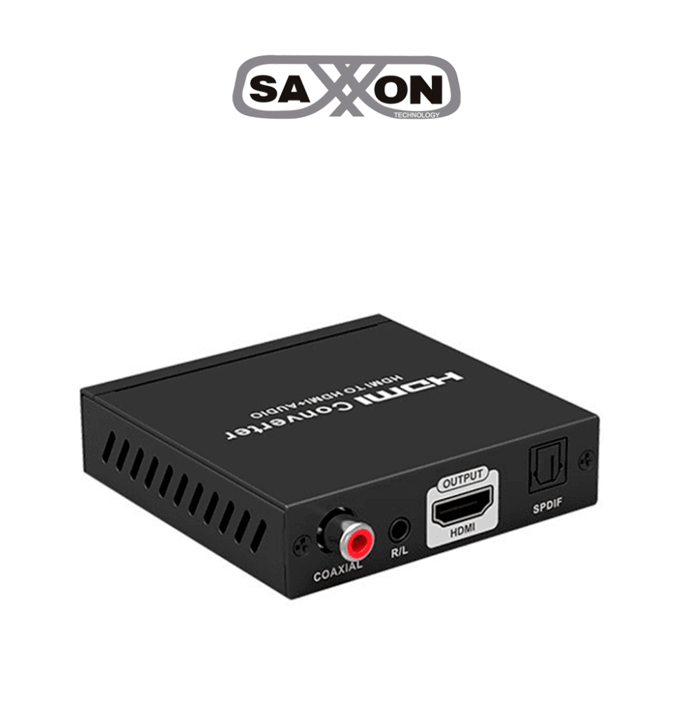 SAXXON LKV3061 - Convertidor de Audio HDMI/ Soporta Extracción de Video y Audio/ Cone