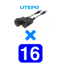 UTEPO UTP101PHD6PAK16 - 16 Pares de transceptores pasivos HD / Distancias: CVI 720p a